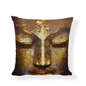 

Buddha Cushion Covers Indian Style Bohemia Elephant Printed Pillowcase Couch Car Seat Home Decor Cotton Linen Throw Pillow Cover