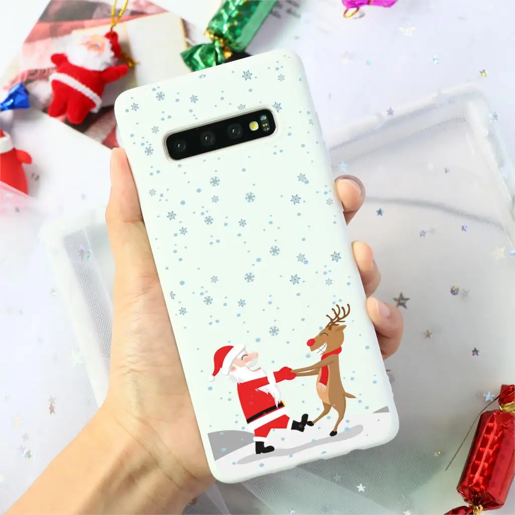 Рождественские силиконовые олень мягкий TPU чехол для samsung Galaxy A50 A10 A30 A40 A70 A60 S10 S9 S8 A6 плюс A7 A8 A9 S7 S6 Edge чехол - Цвет: Kbd-sdlrlutw