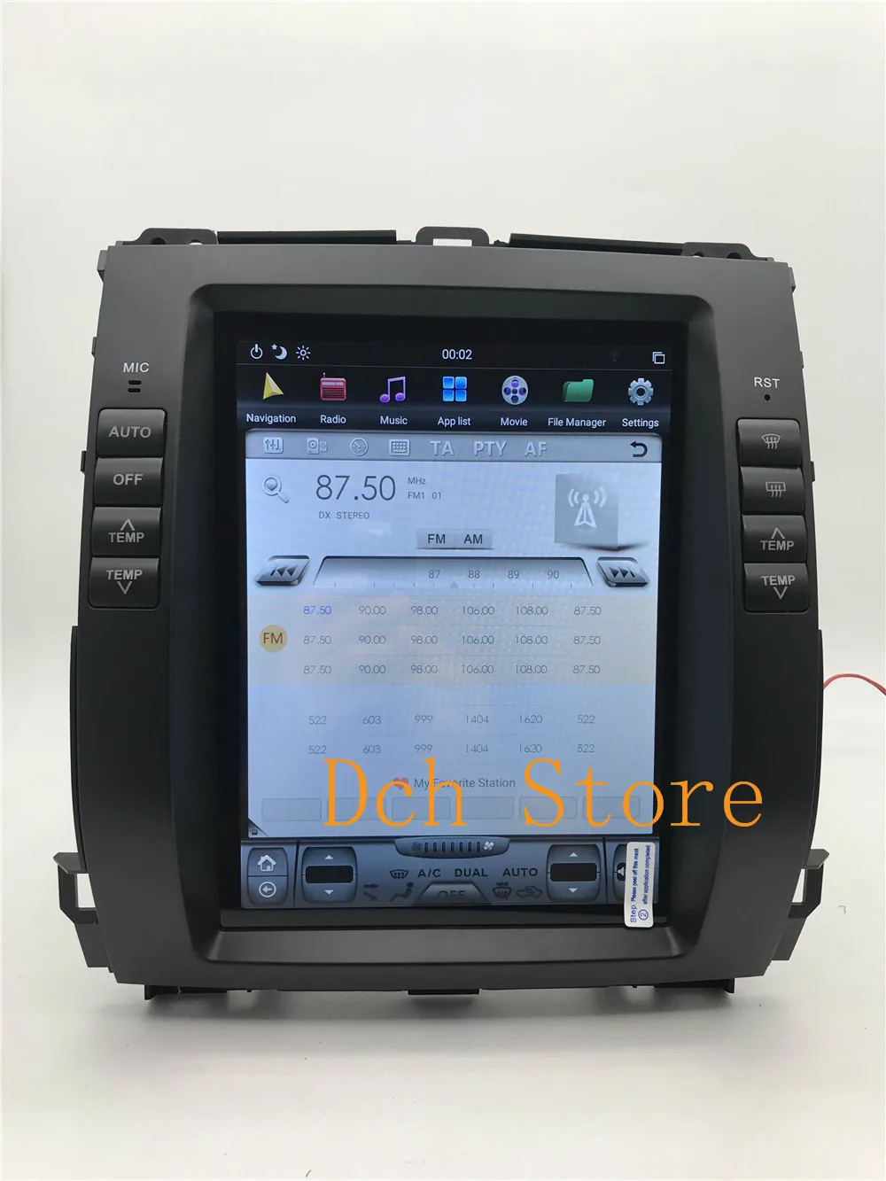 Вертикальный стиль Tesla Android 8,1 автомобильный dvd-плеер для Toyota Prado 120 land cruiser 2002-2009 для Lexus GX470 NAVI ips PX6 CARPLA