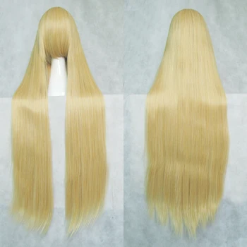 

Ibuki Suika Yakumo Yukari Shiori Sekine Kousaka kirino Cosplay Wigs 100cm 39inches Golden Long Straight Hair + free wig net