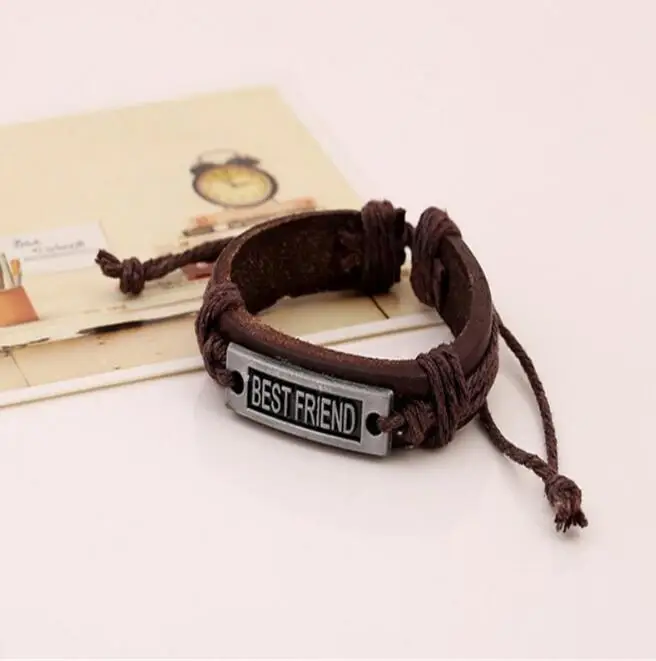 Charm Vintage Multilayer Leather Bracelet Women Believe Bracelets Cheap Jewelry Best Friends Gift#28322 | Дом и сад