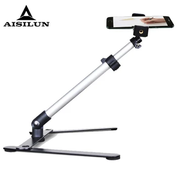 

Photography Adjustable Table Top Stand Set Mini Monopod+Phone Clip Fill-In Light Bluetooth Control-Hot