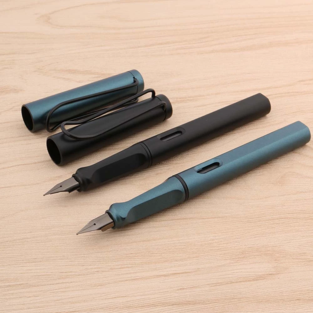 高級高品質フロストグリーン万年筆ファッションマットブラックビジネスオフィス学用品チタン黒ペンインクペン Gift Fountain Pen Designer Fountain Pensfountain Pen Aliexpress
