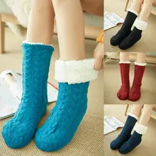 1 пара; зимние женские мягкие повседневные теплые толстые пушистые удобные тапочки с флисовой подкладкой; носки до голени