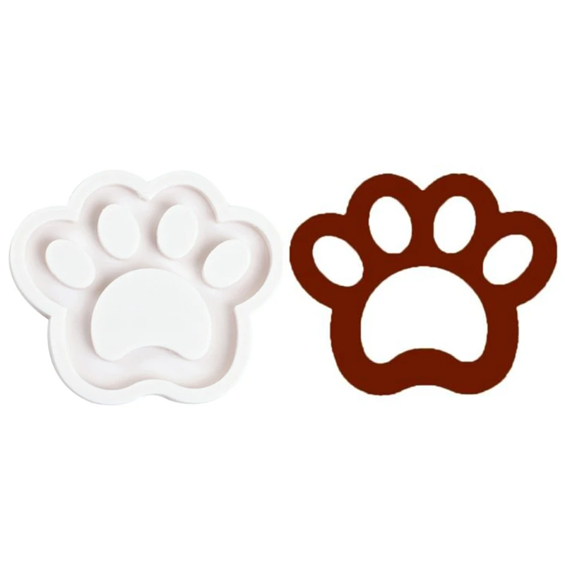 

2020 New Crystal Epoxy Resin Mold Bear Paw Keychain Casting Silicone Mould DIY Craft Tool 83XF