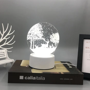 

3D LED Lamp Night Lights Novelty Illusion Night Lamp Illusion Table Lamp For Home Snow scene Decorative children's Bedside lamp
