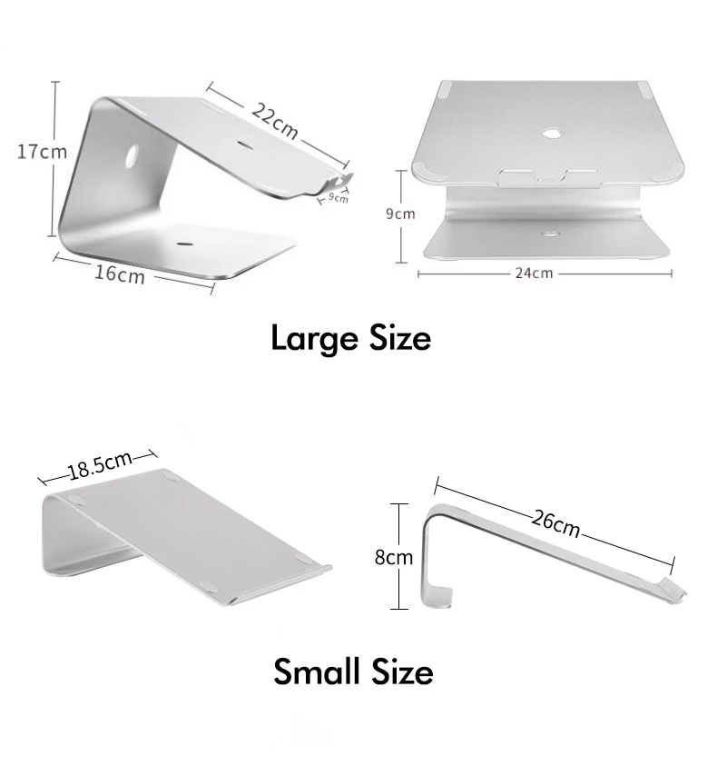 Алюминиевый сплав Нескользящая настольная подставка для ноутбука охлаждающая подставка держатель для ноутбука ноутбук компьютерный кронштейн для 11 до 17 дюймов ПК Ноутбуки