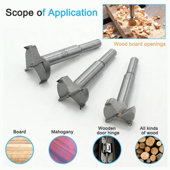 

DIY Using 18-48mm Carbide Drill Bit Set Forstner Boring Hole Saw Cutter Drill Bit for Wood Working for Factory and Family