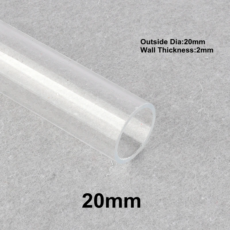 50 см Акриловая прозрачная труба снаружи Dia16~ 40 мм плексигласовая трубка для полива сада разъем - Цвет: 20mm