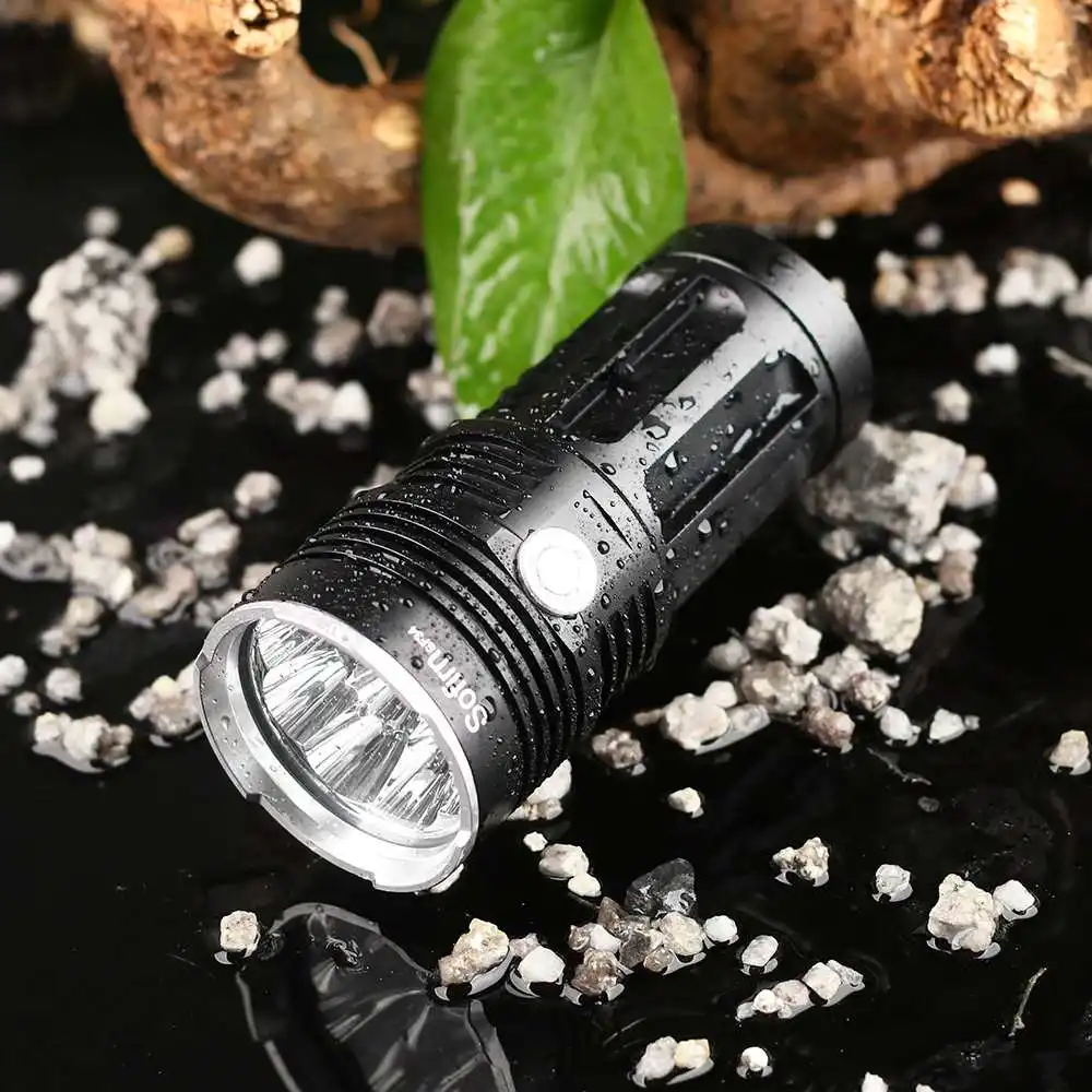 12T6 Powerful LED Flashlight Sofirn SF34 Light 18650 Tactical Flashlight Portable Handheld Lights 5 Modes Camping Hunting