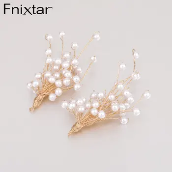 

Fnixtar 20Pcs/Lot Luxury Pearl Charms Copper Connector Charms DIY Making Necklace Bracelets Earrings Charms For Women's Jewelry