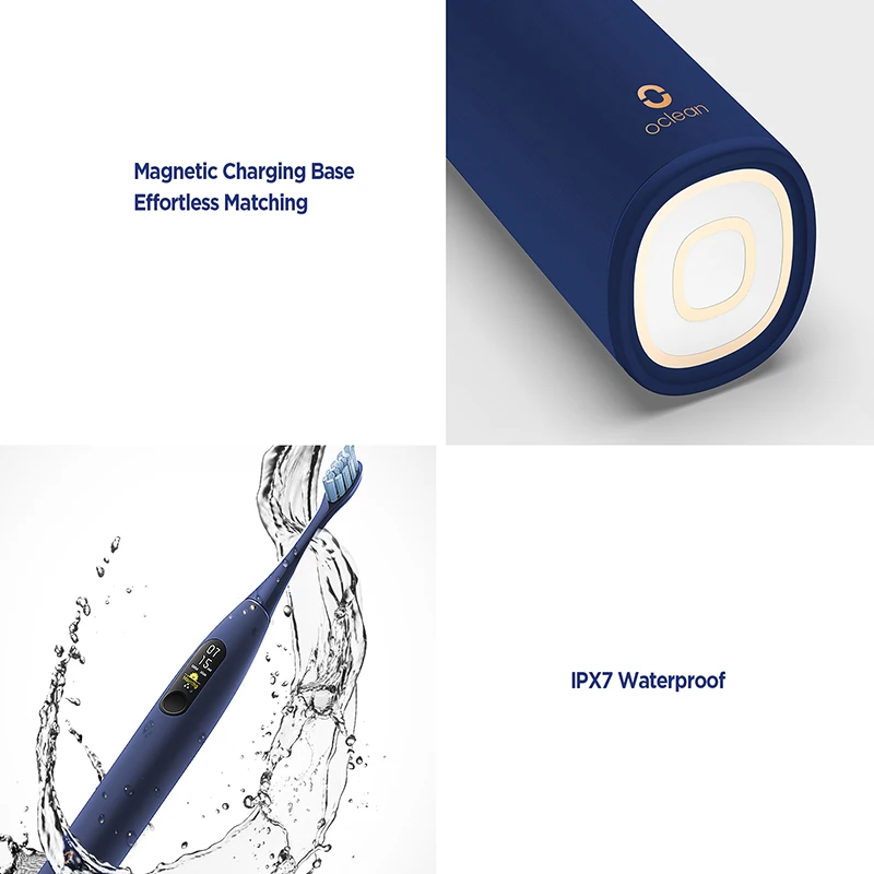 Звуковая зубная щетка Oclean X Pro с сенсорным экраном IPX7 водонепроницаемая 3 режима
