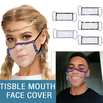 

Protective Mouth Mask Clear Mouth Cover Reusable Washable Antis Dust Anti Pollution Facemask Unisex Mouth Mask Face Shield