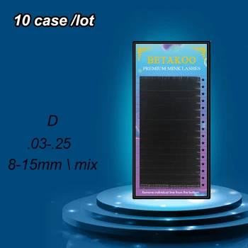

10 boxes BETAKOO d curl Individual Eyelash Extensions False Lash mink Lashes Professional Silk Wholesale Single EyeLashes Makeup