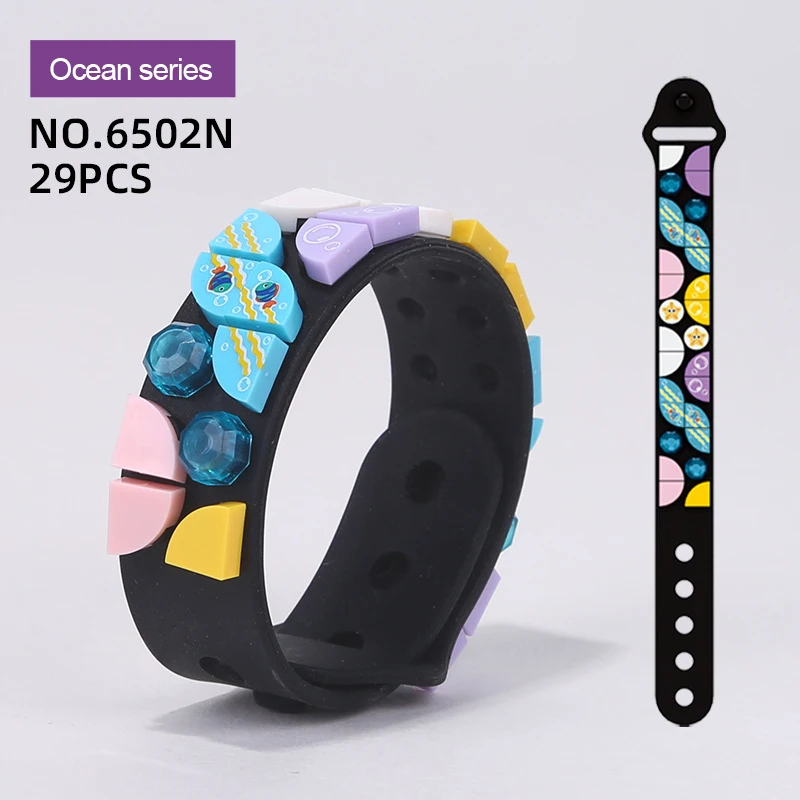 

Fashion Fun Bracelet Soft Rubber Dot Series Children's Bracelet Kit Adjustable Educational Building Blocks Children Toys Gifts