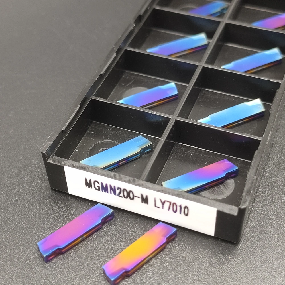 

10pcs MGMN200 M LY7010 Grooving Tool HighQuality NANO BLUE cemented carbide milling insert metal turning blade of CNC tool