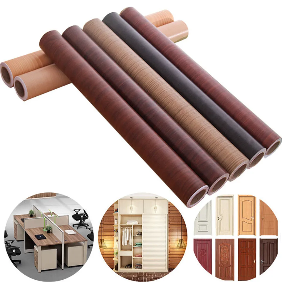 Wood Grain Wall Sticker Thick Waterproof Vinyl Self Adhesive Wallpaper