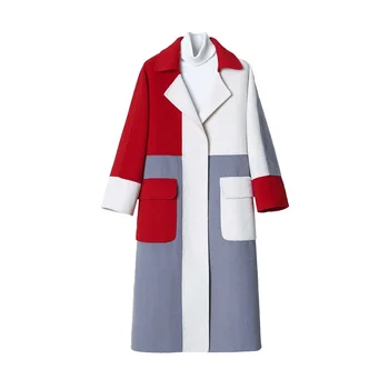 

2020 autumn and winter, the new Korean version of the Korean fashion color crash coat.