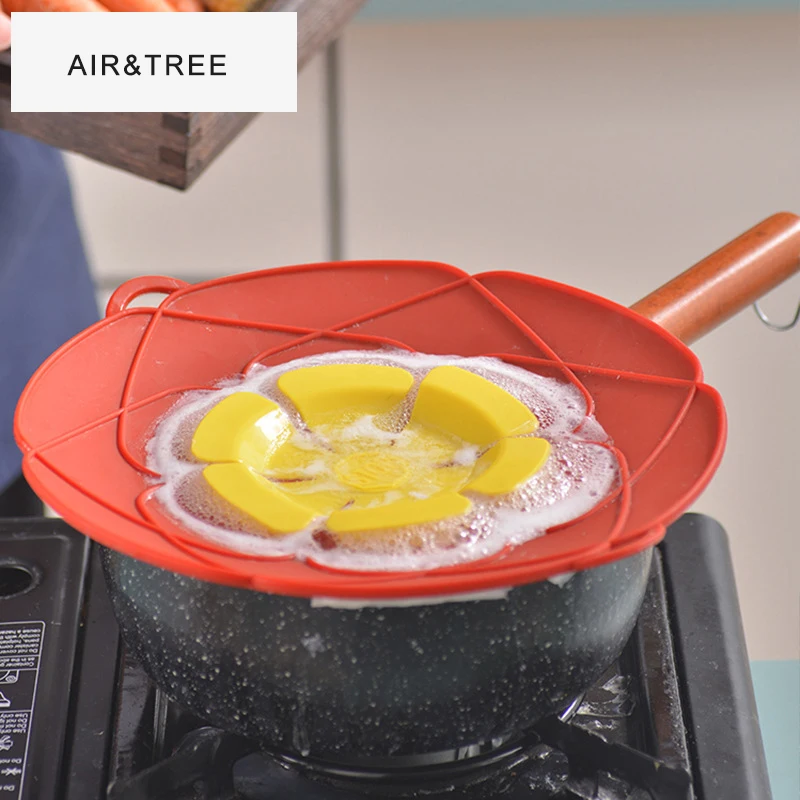 A-kitchen гаджеты цветок силиконовая крышка разлива пробка горшок чаша крышка Анти-перелив кастрюля крышки посуда для посуды