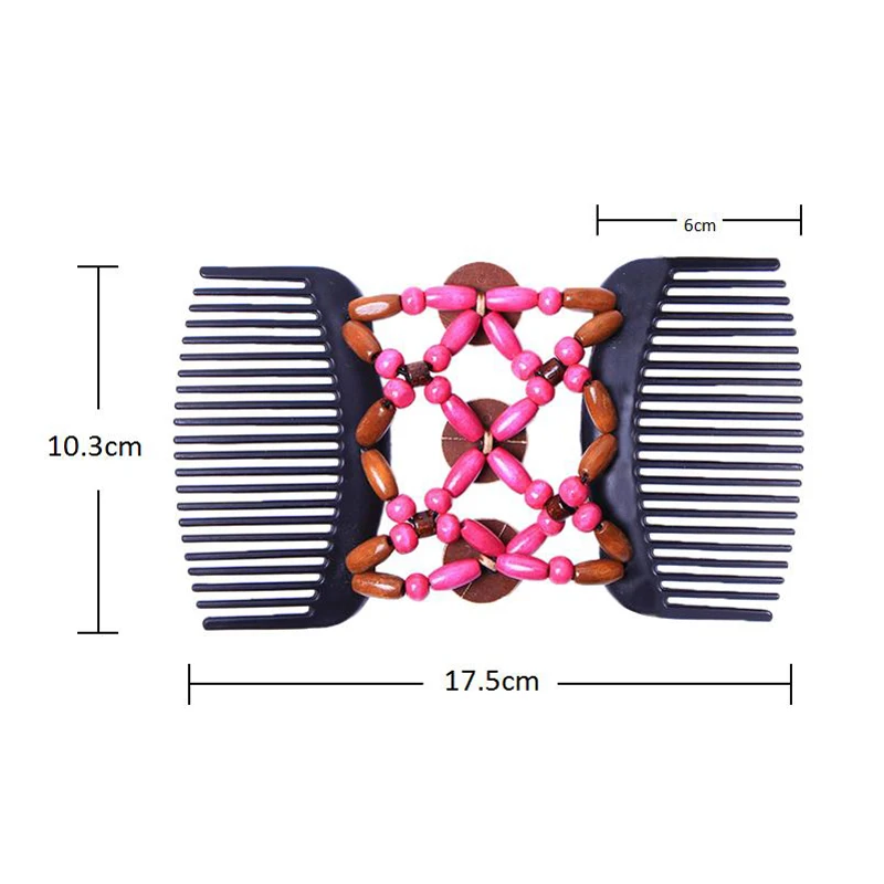 Женский волос Волшебная расческа ретро двойной гребень для волос бисер эластичность шпилька эластичная расческа принадлежности для волос