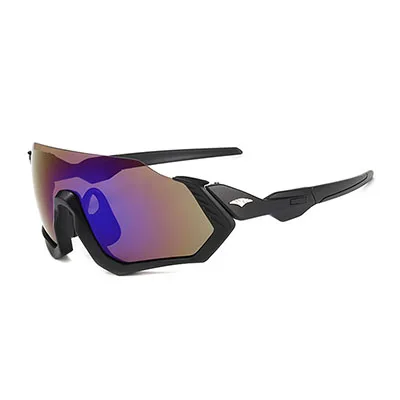 Hercm Для мужчин Для женщин очки для велоспорта, для дорожного велосипеда, MTB, очки с защитой от УФ для верховой езды гоночные очки 10 Цвета велосипедные очки - Цвет: Black Blue