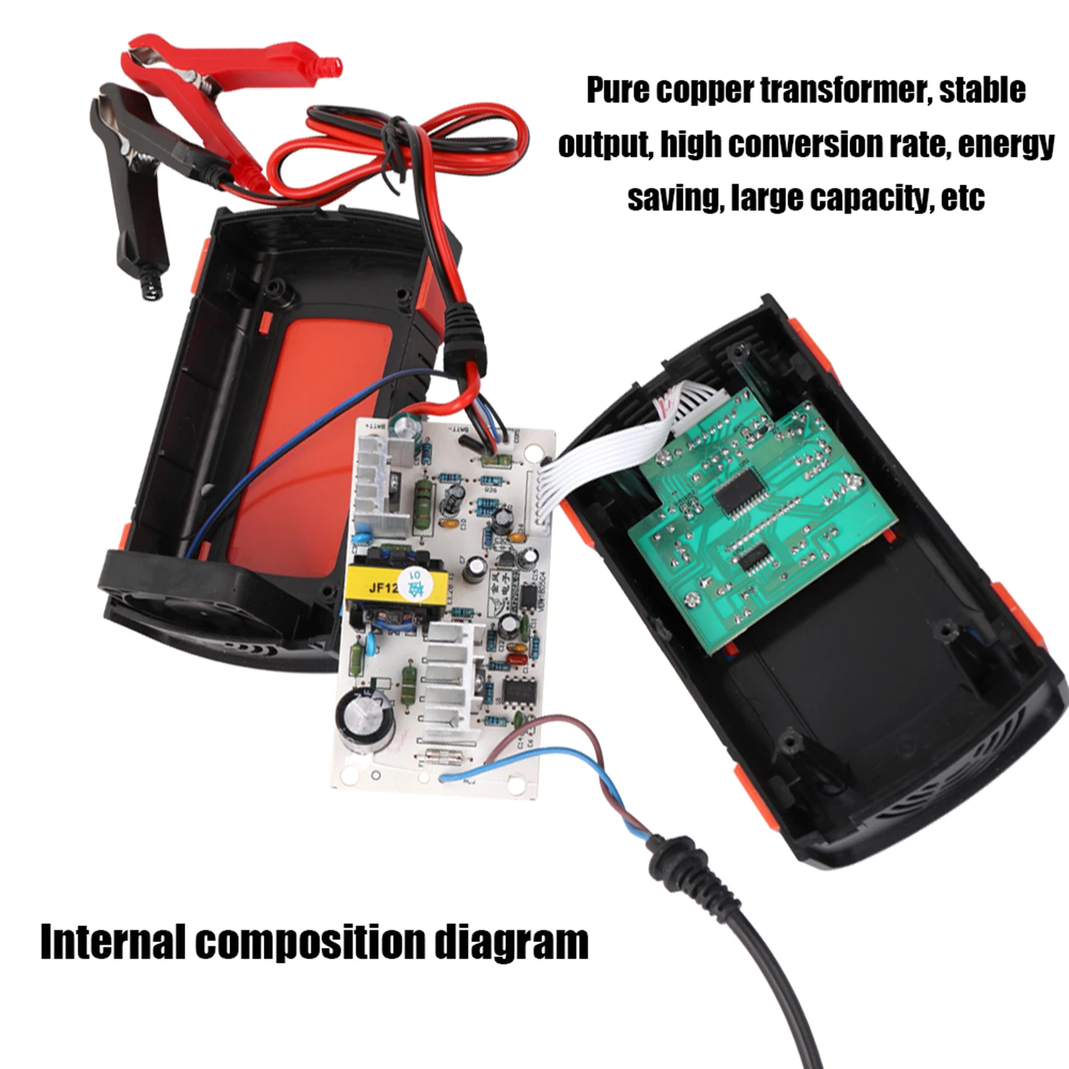 Полностью автоматическое автомобильное зарядное устройство 110 V-220 V до 12V 6A Интеллектуальное Быстрое зарядное устройство для влажной сухой свинцово-кислотной цифровой ЖК-дисплей