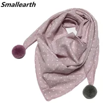 Весенние клетчатые треугольные шарфы в горошек для маленьких девочек; осенне-зимняя шаль для мальчиков и девочек; Детские хлопковые воротники; теплый детский шейный платок