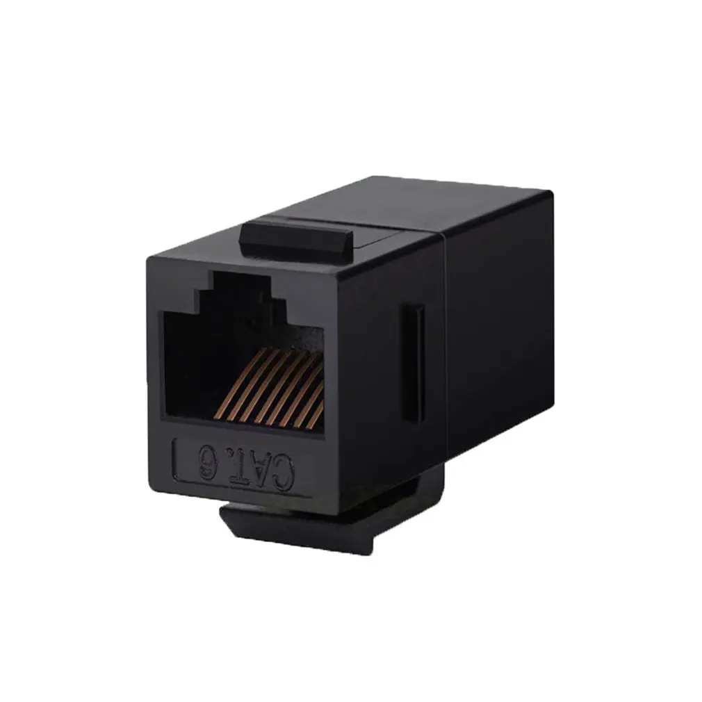 Маленький размер портативный черный RJ45 Женский к женскому UTP CAT5e CAT6 Джек