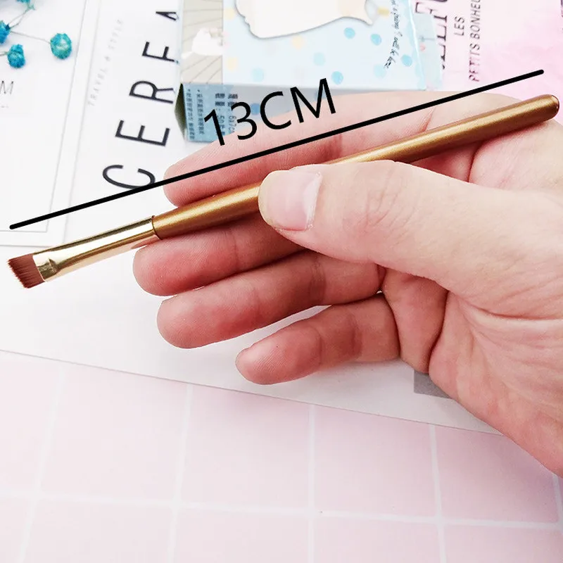 1Pcs Angled Eyebrow Brush Nylon Hair Bevel Eyebrow Brush Eye Makeup Brush Single Liquid Eyeliner Cosmetics Tools