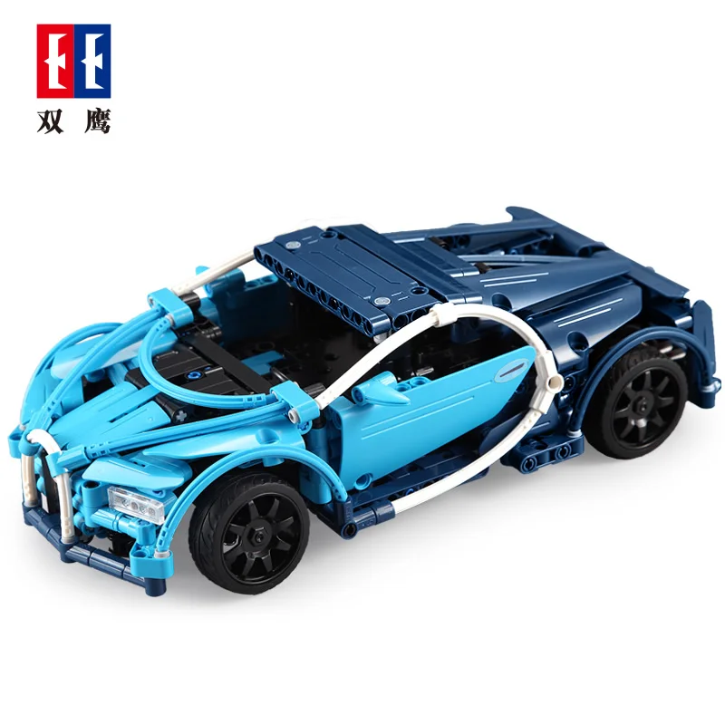 

419pcs Technic Series DIY Building Blocks Bricks Remote Control RC Car Set Super Blue Sports Racing Cars Model Toy with Gift Box