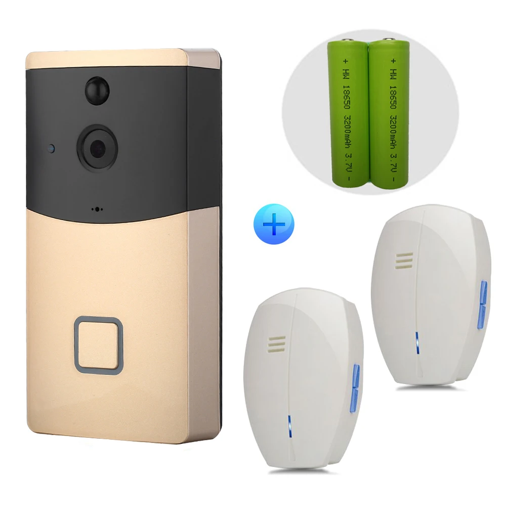 WiFi Smart Video Doorbell Camera Wireless Home Security Camera Door Bell Two-way Audio Intercom Record Night Vision Door Phone audio intercom Door Intercom Systems