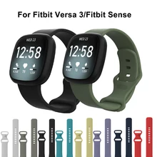 

Silicone Band for Fitbit Versa 3 Smart Watch Double-Buck Waterproof Small Large correa Bracelet band for Fitbit Sense strap