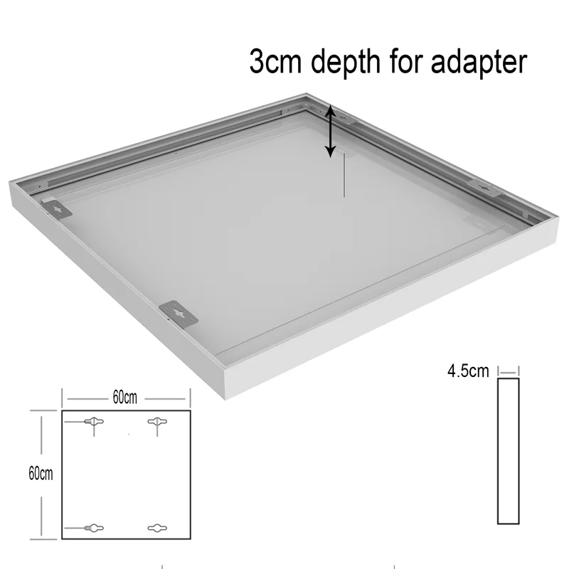 New Update Surface Mounting Led Panel Frame For All 300x300 600x600 620x620mm Ceiling Panel Lights White Body - Lamp Bases - AliExpress