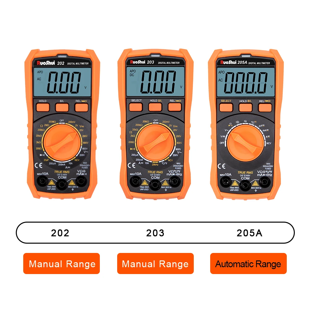 Multimeter NCV 6000 Count True RMS ℃/F Auto Range Tester AC/DC Voltage Meter Flash Back Light Large LCD Screen Multimetro digital multimeter multimeter tester analog multimeter