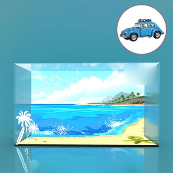 

Building Block Acrylic Dustproof Display Box Show Box for Creator Expert Volkswagen Beetle 10252 (Display Box Only) - 2 Lights