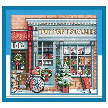 

DIY hand embroidery cross stitch suit embroidery set printing toy store pattern 34 * 29cm home decoration