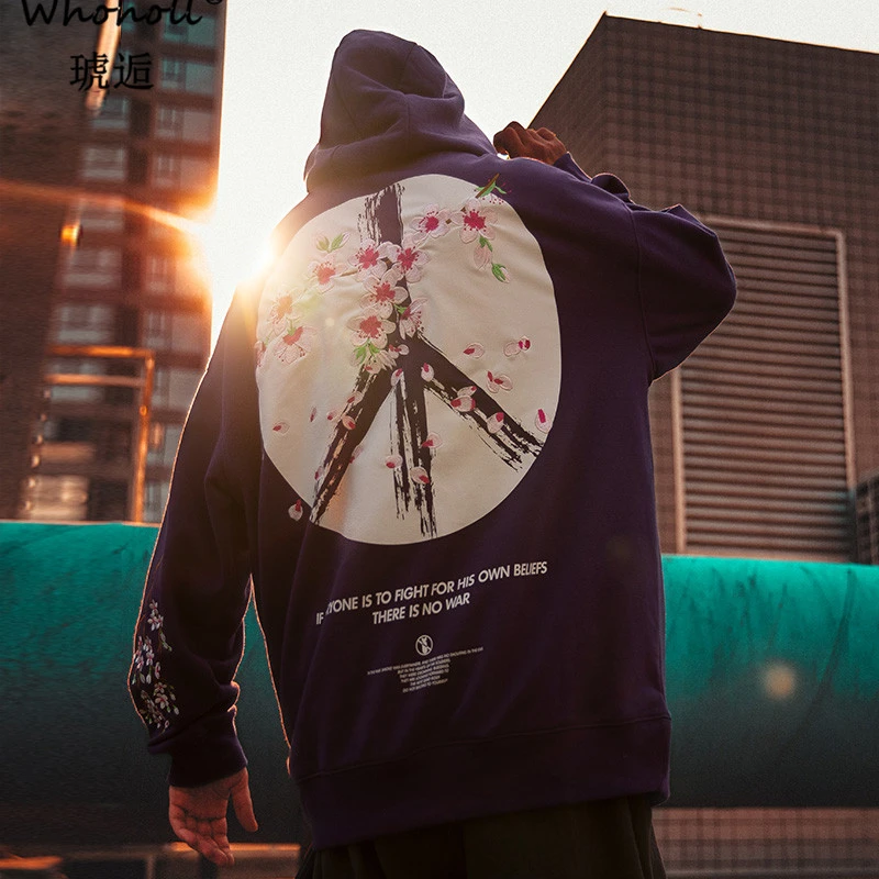 

Plus Size 4 XL Winter Thick Long Jacket Men Women unisex Plum Blossom Print Overcoat Male Hoodies Hip Hop Homme Hoody Outwear