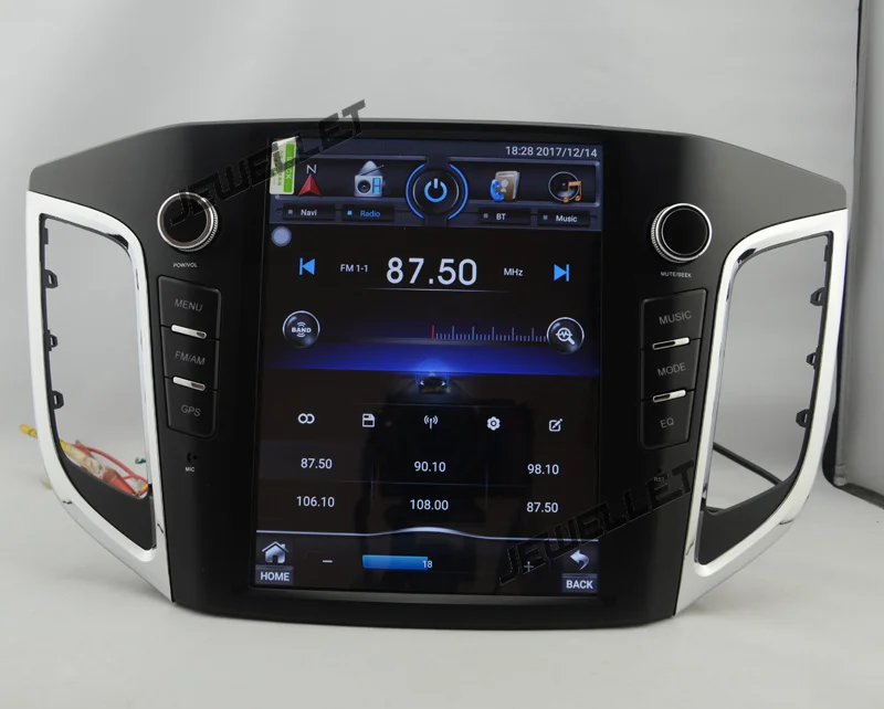 10," tesla стиль вертикальный экран Восьмиядерный Android 8,1 Автомобильный gps Радио Видео навигация для hyundai ix25 Creta Cantus
