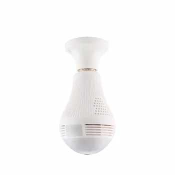 

Luz LED 960 P WiFi CCTV Fisheye bombilla lámpara IP Cámara 360 grados inalámbrico panorámico día y noche hogar antirrobo de segu
