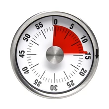 Minuterie de cuisson mécanique rappel aimant forme ronde 60 Minutes compte à rebours alarme pour cuisine domestique approvisionnement facile