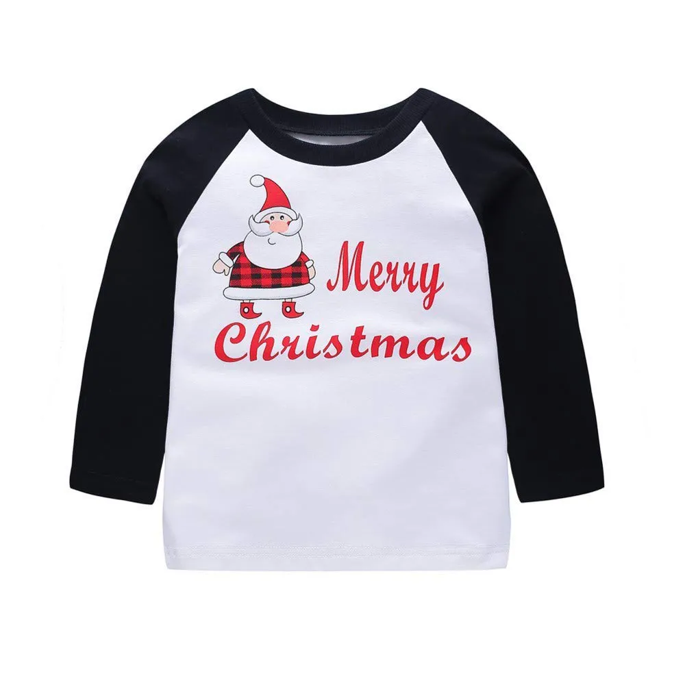 Рождество Семья Одинаковая одежда Рождественская Пижама комплект Merry Рождественская Пижама Санта штаны в клетку зимняя одежда детская clothin