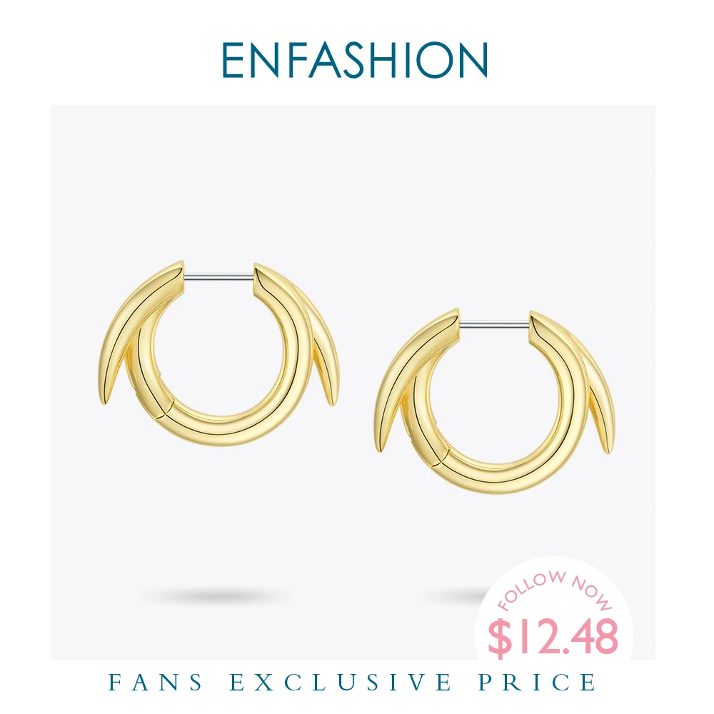 

ENFASHION Small Circle Hoop Earrings For Women Gold Color Minimalist Statement Hoops Earings Fashion Jewelry Brincos EC191069