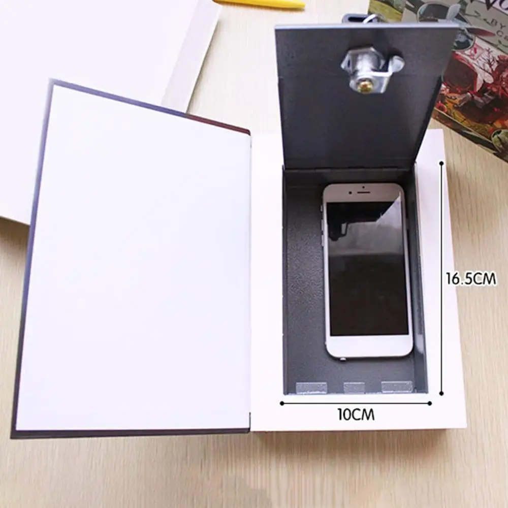 Portable mini safe box Key lock Safety Box Strongbox Steel Simulation Book Home Office Money Phone Safe Storage Box Portable mini safe box Key lock Safety Box Strongbox Steel Simulation Book Home Office Money Phone Safe Storage Box