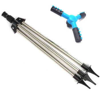 

Adjustable 4 Thread Irrigation Grass Watering Tripod Lawn Garden Stainless Steel Rotatable Sprinkler