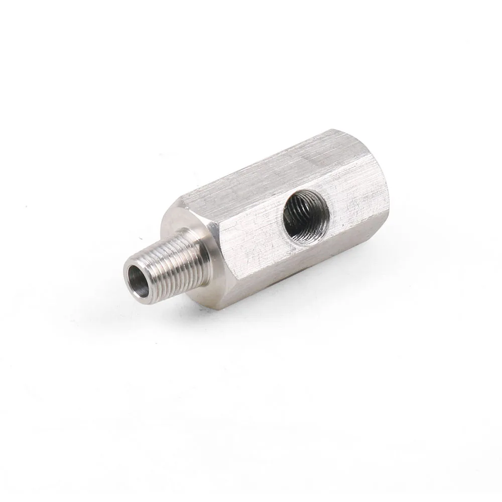 Oil Pressure Sensor Connector Stainless Steel 1/8'' BSPT to NPT Adapter