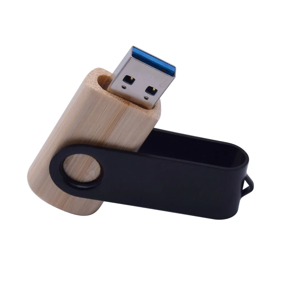 Флешка с деревянным вращающимся зажимом логотипом на заказ Usb 3 0 128 ГБ 64 32 темная