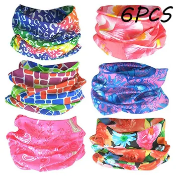 

6PCS Magic Scarf Outdoor Headwear Bandana Sport Tube UV Face scarves Workout Cycling Headband foulard Reversible bandana бандана