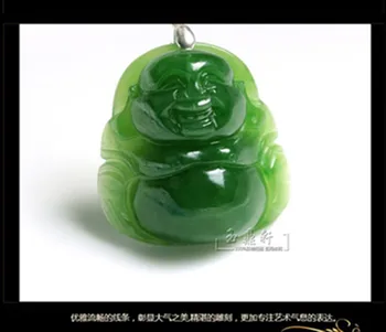 

Need flawless spinach green yu and nephrite yu pendant Buddha Maitreya public pendant yu pendant female models