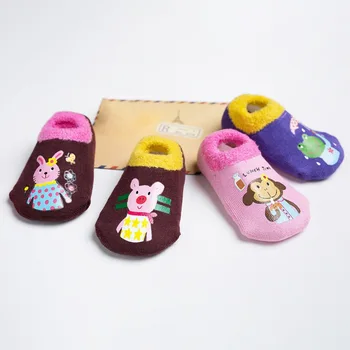 

Newborn Baby Lovely Casual Shoes Fashion Children's Cute Cartoon Non-Slip Cotton Floor Socks Kids Slippers
