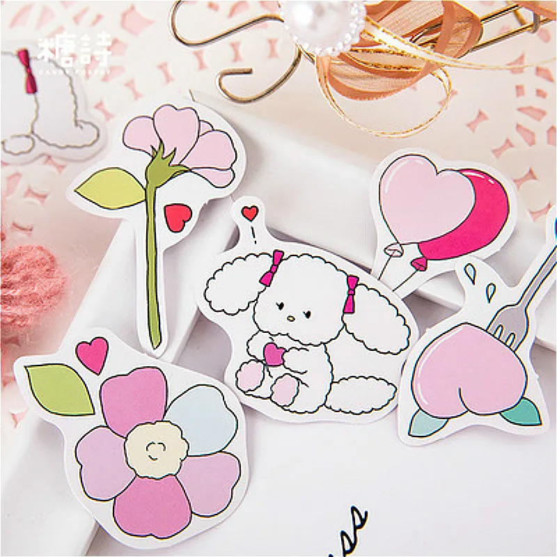 45 шт. милые розовые наклейки для записей практичные школьные принадлежности